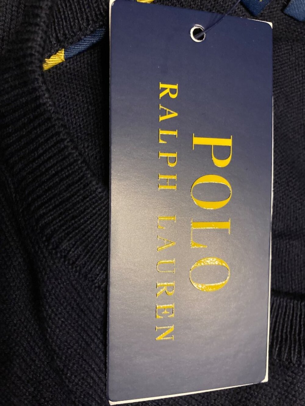 Polo Ralph Lauren V-Neck Pima Cotton Sweater Blue Big & Tall 5XB New With Tag - Picture 4 of 4